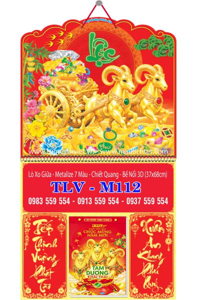 Lịch lò xo giữa bloc Lộc Khai Xuân