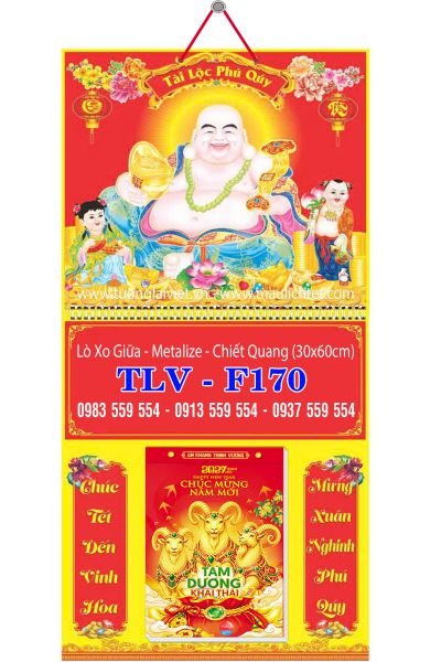 Lịch lò xo giữa mini Phật Di Lặc